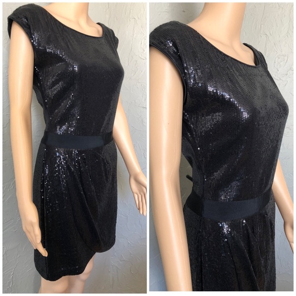 Laundry by Shelli Segal Black Sequin Tulip Dress - Picture 5 of 9
